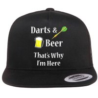 Darts Beer Funny For Dart Player Flat Bill Trucker Hat
