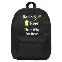 Darts Beer Funny For Dart Player 16 in Basic Backpack