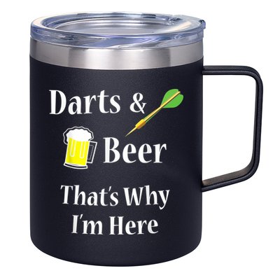 Darts Beer Funny For Dart Player 12oz Stainless Steel Coffee Mug