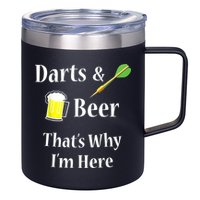 Darts Beer Funny For Dart Player 12oz Stainless Steel Coffee Mug