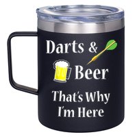 Darts Beer Funny For Dart Player 12oz Stainless Steel Coffee Mug