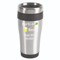 Darts Beer Funny For Dart Player 16oz Travel Tumbler
