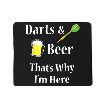 Darts Beer Funny For Dart Player Mousepad