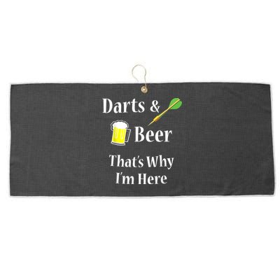 Darts Beer Funny For Dart Player Large Microfiber Waffle Golf Towel