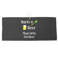 Darts Beer Funny For Dart Player Large Microfiber Waffle Golf Towel