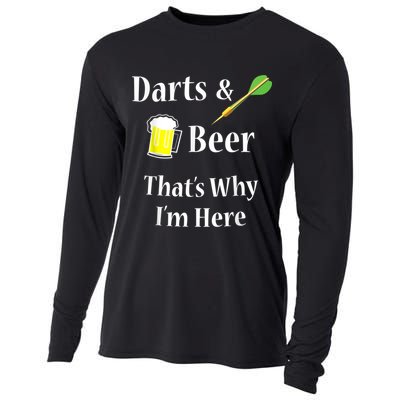 Darts Beer Funny For Dart Player Cooling Performance Long Sleeve Crew