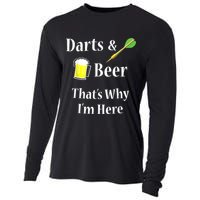 Darts Beer Funny For Dart Player Cooling Performance Long Sleeve Crew