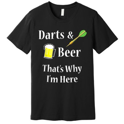 Darts Beer Funny For Dart Player Premium T-Shirt