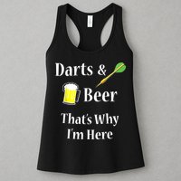 Darts Beer Funny For Dart Player Womens Tank Top