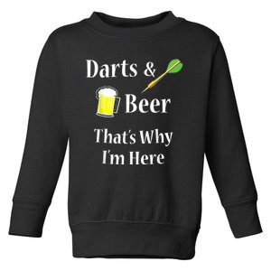 Darts Beer Funny For Dart Player Toddler Sweatshirt