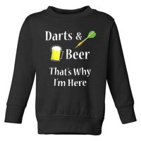 Darts Beer Funny For Dart Player Toddler Sweatshirt