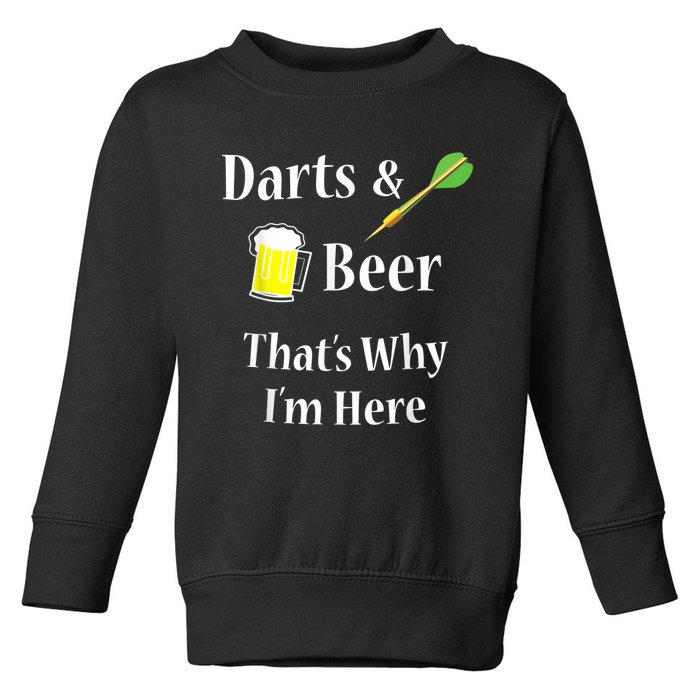 Darts Beer Funny For Dart Player Toddler Sweatshirt