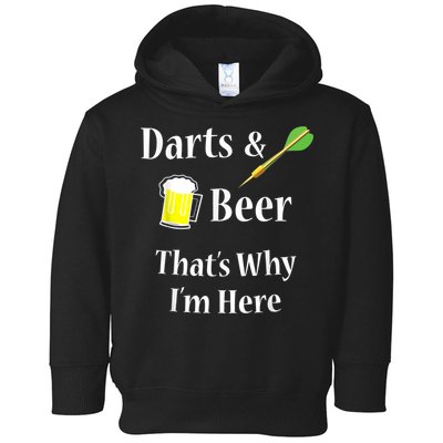 Darts Beer Funny For Dart Player Toddler Hoodie