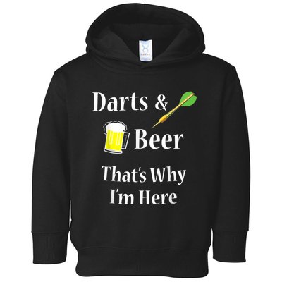 Darts Beer Funny For Dart Player Toddler Hoodie