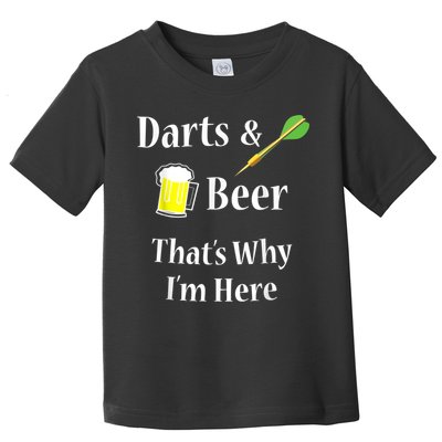 Darts Beer Funny For Dart Player Toddler T-Shirt