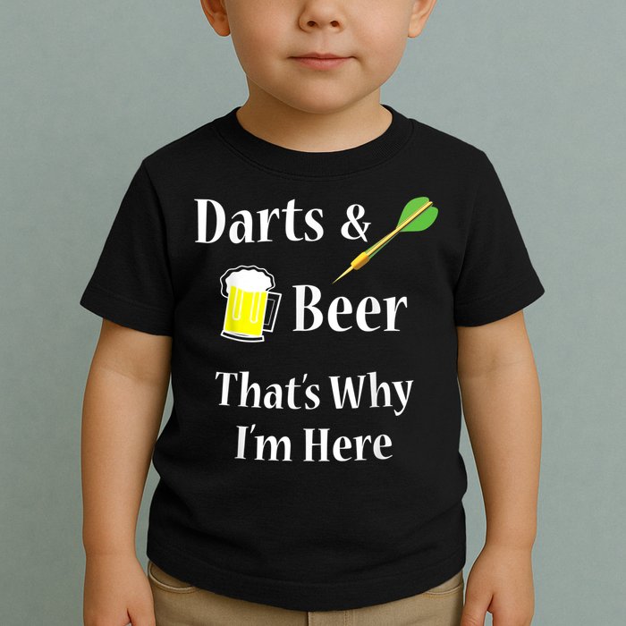 Darts Beer Funny For Dart Player Toddler T-Shirt