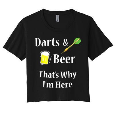 Darts Beer Funny For Dart Player Crop Top