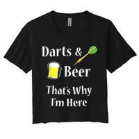 Darts Beer Funny For Dart Player Crop Top