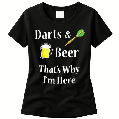 Darts Beer Funny For Dart Player Womens T-Shirt