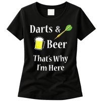 Darts Beer Funny For Dart Player Womens T-Shirt