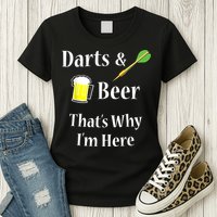 Darts Beer Funny For Dart Player Womens T-Shirt