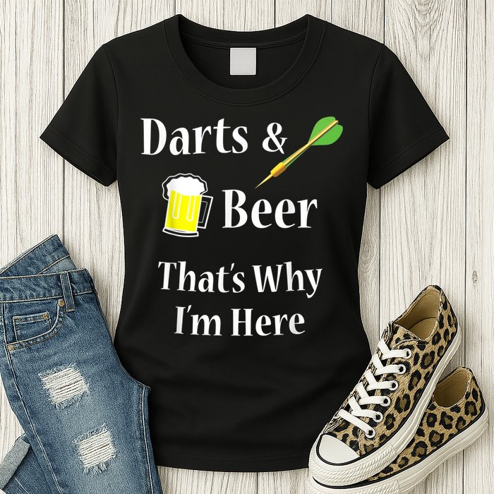 Darts Beer Funny For Dart Player Womens T-Shirt