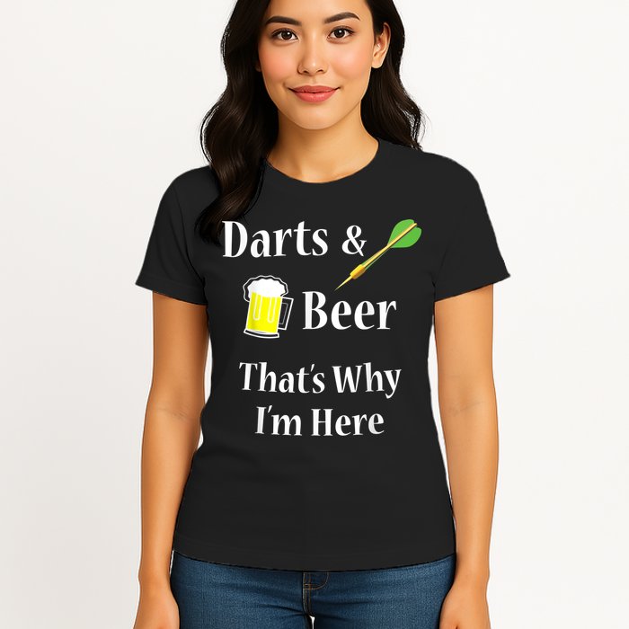 Darts Beer Funny For Dart Player Womens T-Shirt