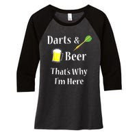 Darts Beer Funny For Dart Player Women's Tri-Blend 3/4-Sleeve Raglan Shirt