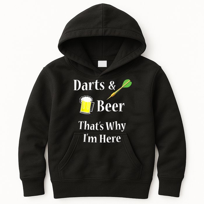 Darts Beer Funny For Dart Player Kids Hoodie