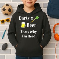 Darts Beer Funny For Dart Player Kids Hoodie