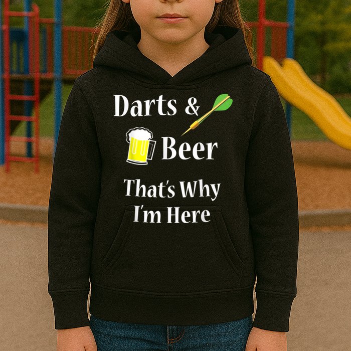 Darts Beer Funny For Dart Player Kids Hoodie