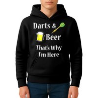 Darts Beer Funny For Dart Player Kids Hoodie