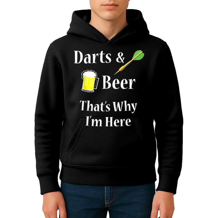 Darts Beer Funny For Dart Player Kids Hoodie