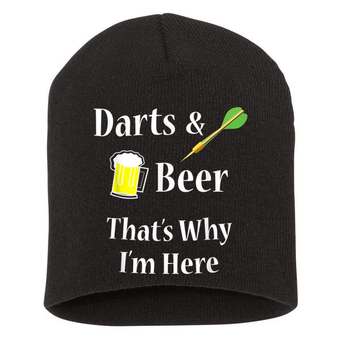 Darts Beer Funny For Dart Player Short Acrylic Beanie