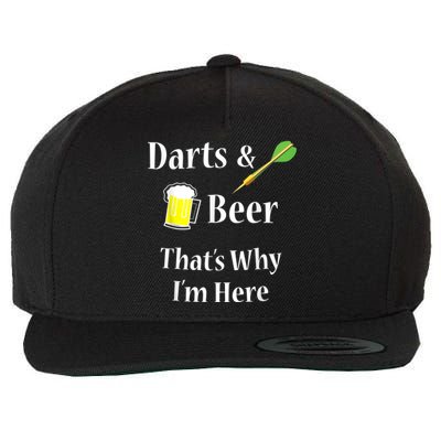 Darts Beer Funny For Dart Player Wool Snapback Cap