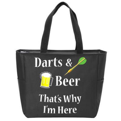 Darts Beer Funny For Dart Player Zip Tote Bag