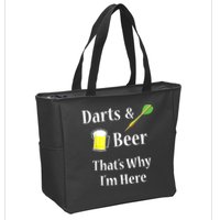 Darts Beer Funny For Dart Player Zip Tote Bag