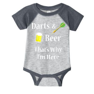 Darts Beer Funny For Dart Player Infant Baby Jersey Bodysuit