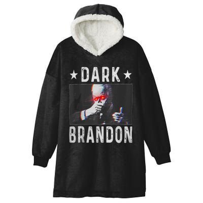 Dark Brandon Funny Biden Saving America Flag Political Hooded Wearable Blanket