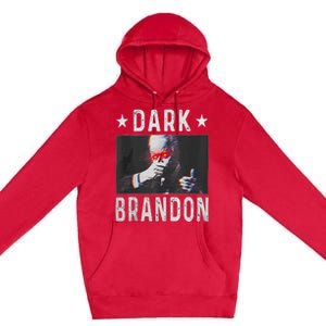 Dark Brandon Funny Biden Saving America Flag Political Premium Pullover Hoodie