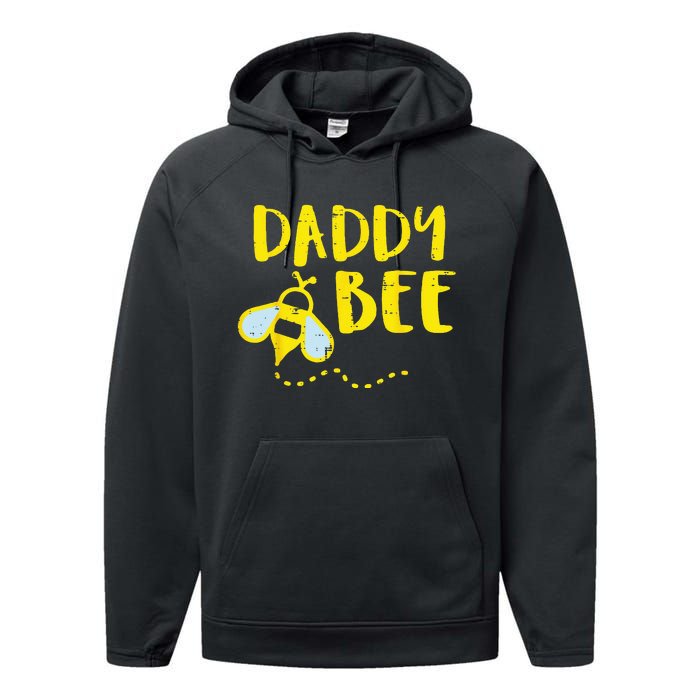 Daddy Bee Family Matching Beekeeping Dad Papa Performance Fleece Hoodie