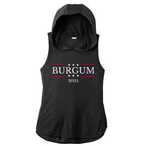 Doug Burgum For President 2024 Election Ladies PosiCharge Tri-Blend Wicking Draft Hoodie Tank