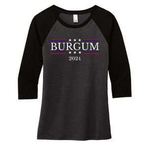 Doug Burgum For President 2024 Election Women's Tri-Blend 3/4-Sleeve Raglan Shirt