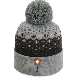 Detroit Baseball Flower Sports Fan The Baniff Cuffed Pom Beanie