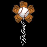 Detroit Baseball Flower Sports Fan Backpack