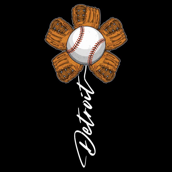 Detroit Baseball Flower Sports Fan Backpack