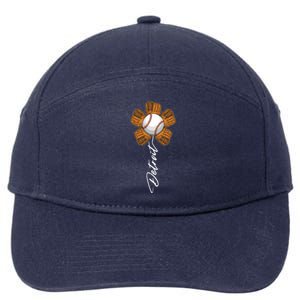 Detroit Baseball Flower Sports Fan 7-Panel Snapback Hat