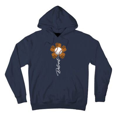 Detroit Baseball Flower Sports Fan Tall Hoodie