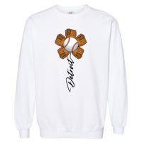 Detroit Baseball Flower Sports Fan Garment-Dyed Sweatshirt