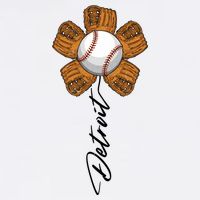 Detroit Baseball Flower Sports Fan Apron